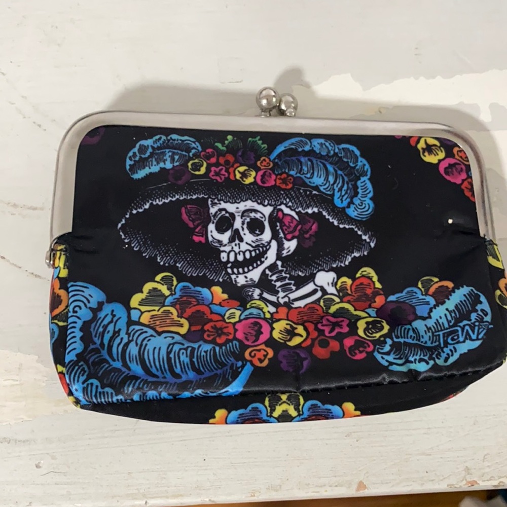 Day of the dead skeleton coin purse